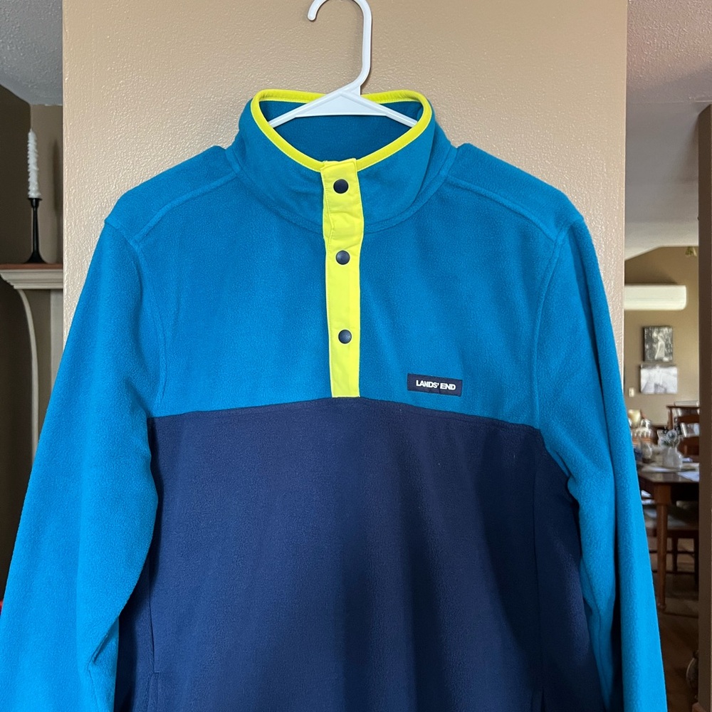 Lands' End Blue and Navy Pullover